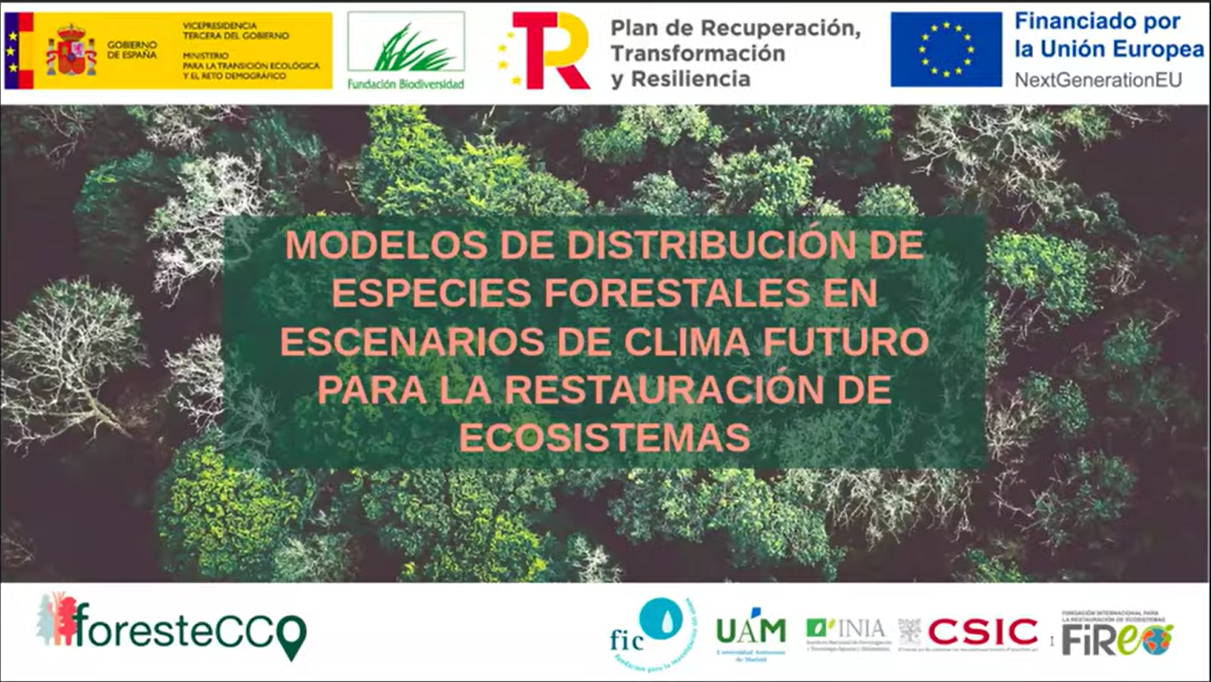 Primer webinario FoRestECCo · Modelos de Distribución de Especies